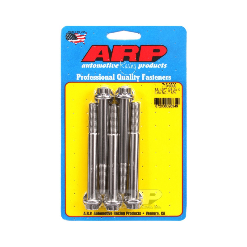 Șuruburi și piulițe universale ARP cu cap STD 3/8-24 – Oțel inoxidabil, 12 puncte x 5 - ARP-715-3500 - 715-3500 - 3666618198019